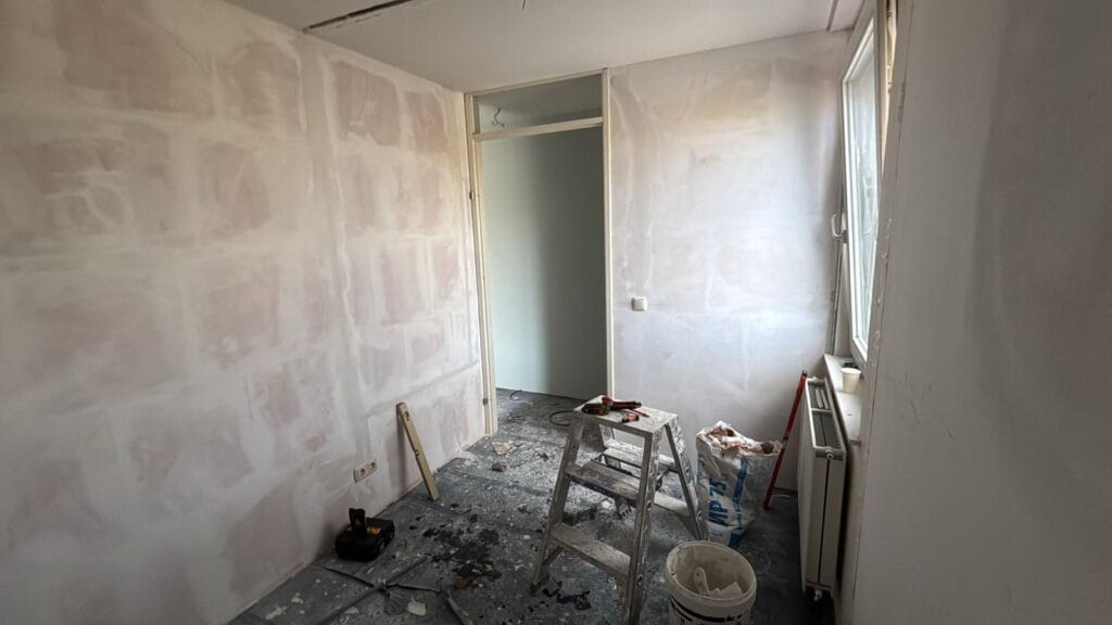 Slaapkamer door tussenwanden