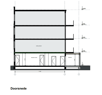 Doorsnede aanbouw constructieberekening met aanbouw