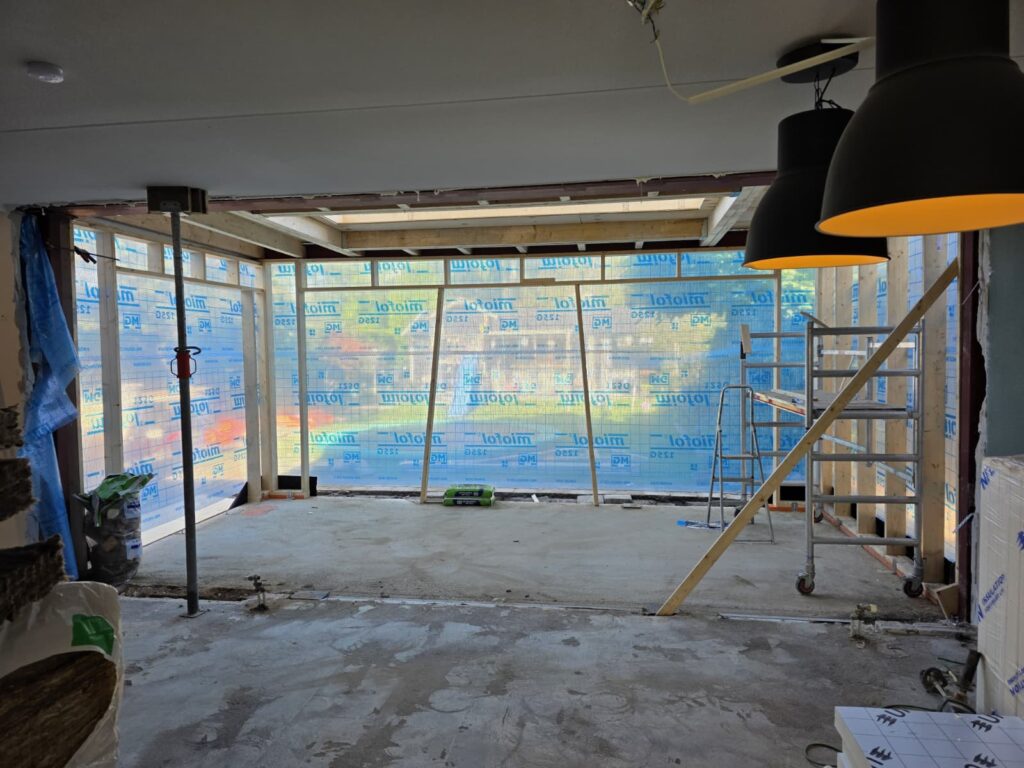 Meerwerk aanbouw fundering