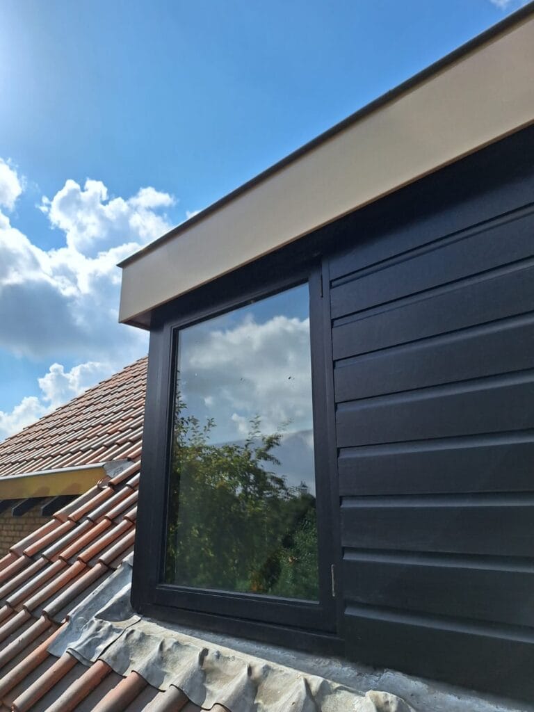 Zijkant dakkapel schoonmaken