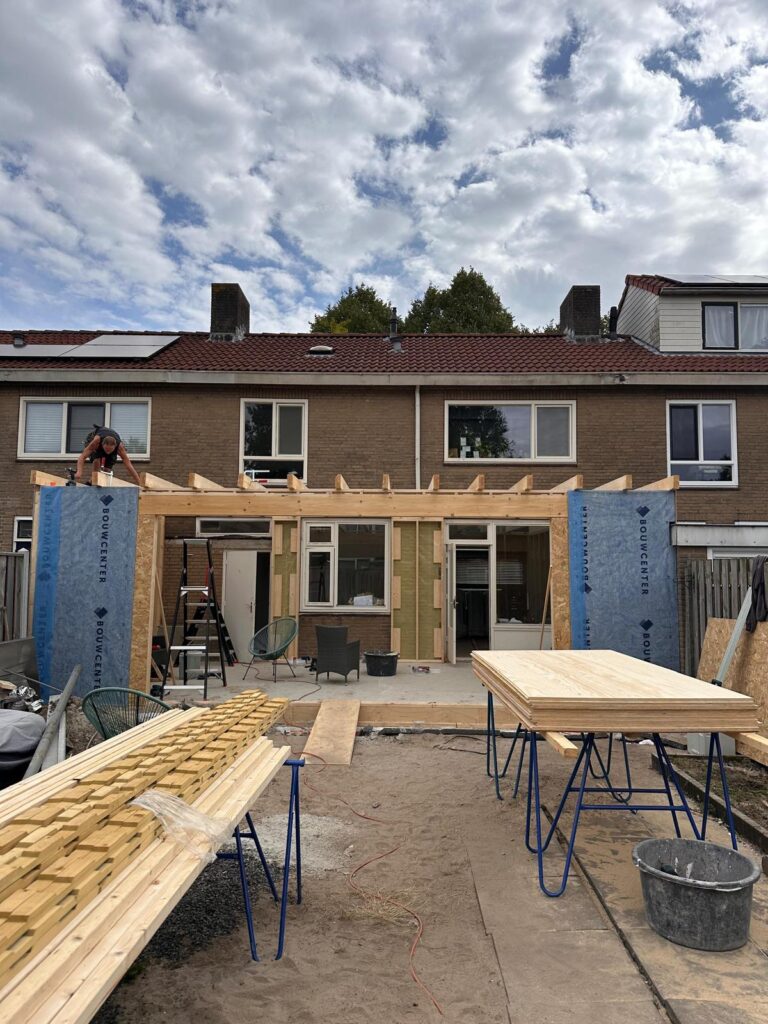 aanbouw tussenwoning 4x3