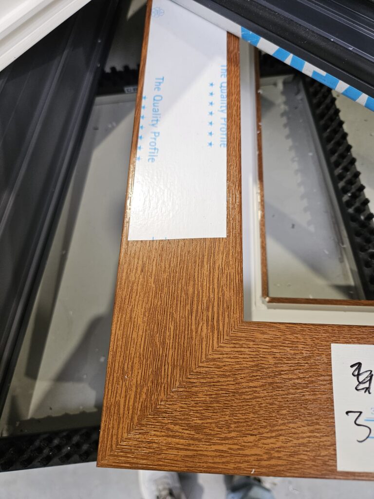 Kozijn zonder lasnaad verstek