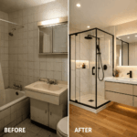 badkamer renovatie voor en na